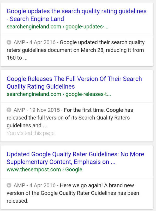 AMP Example (Search Results)