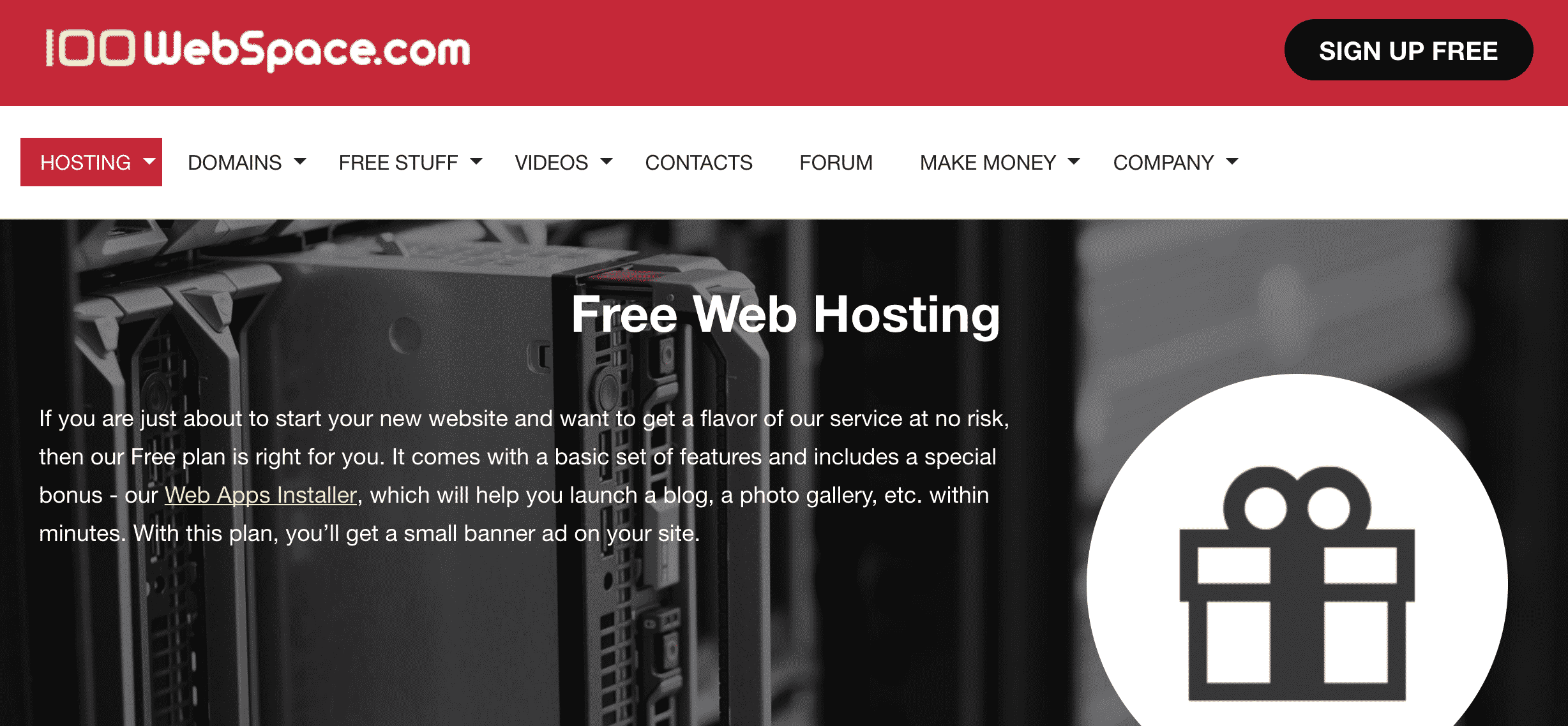 100 Web Space Free WordPress Hosting