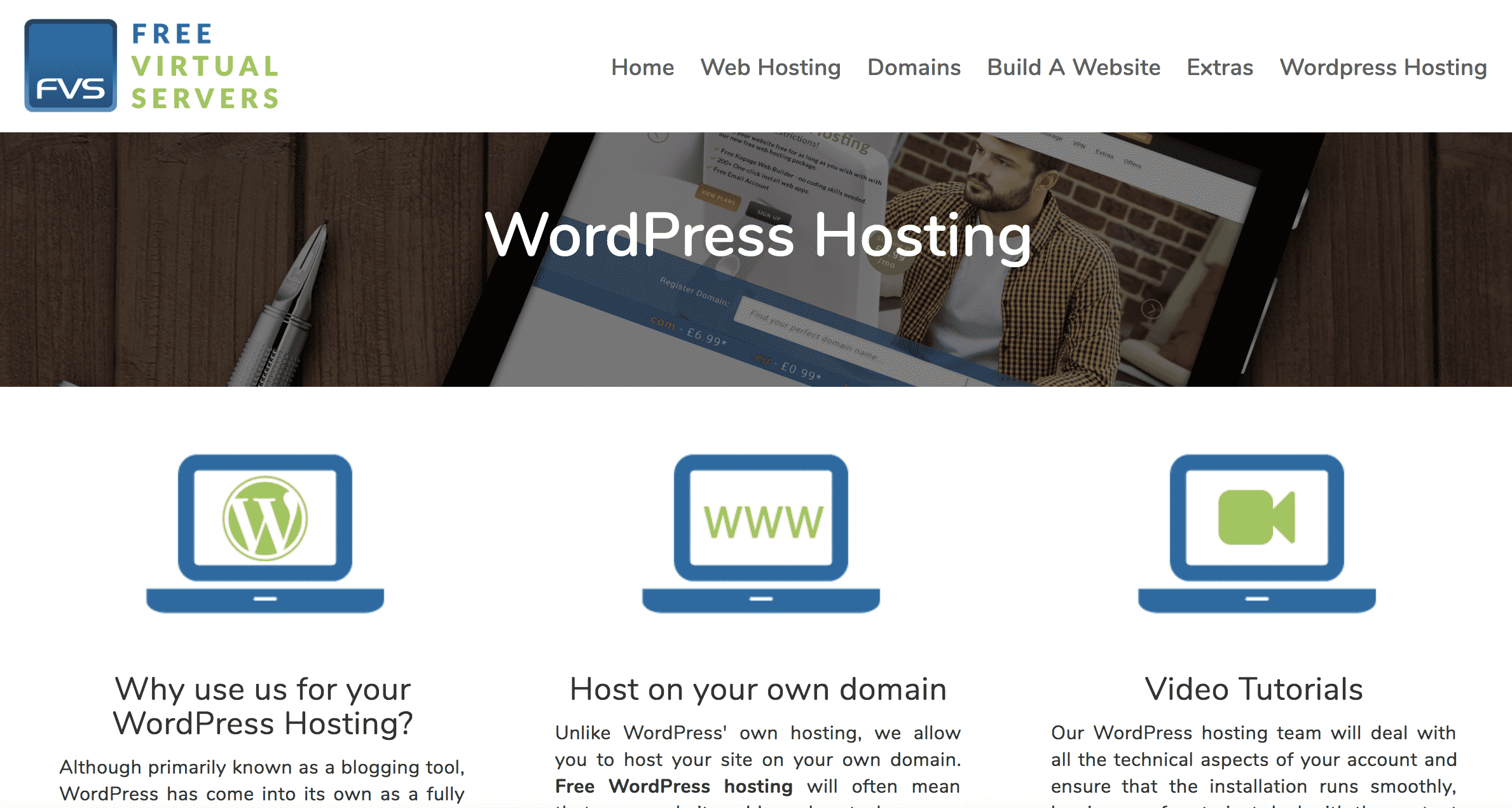 Free Virtual Servers WordPress Hosting