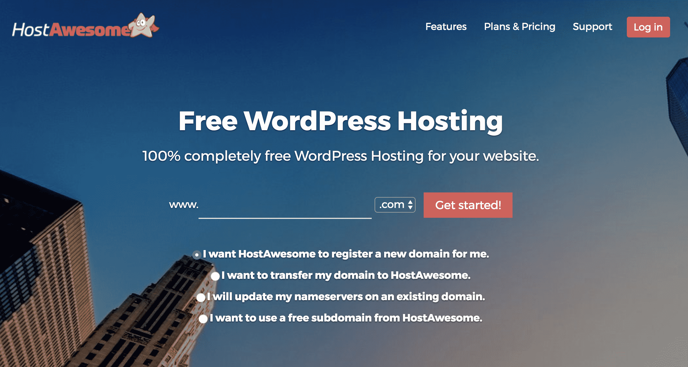 Host Awesome Free WordPress Hosting